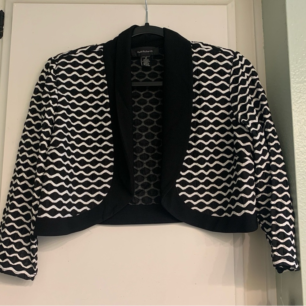 Cynthia Rowley Black & White Cropped Jacket